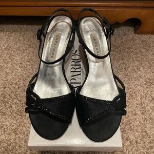 Caparros Black Satin Heels